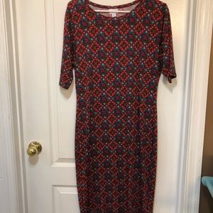 LuLaRoe Julia fall toned floral dress